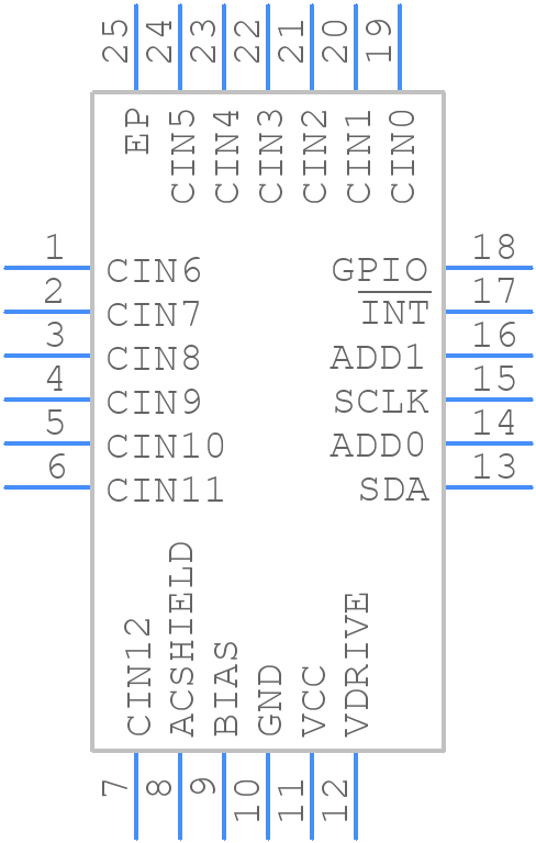 AD7147ACPZ-1REEL - Analog Devices - PCB symbol