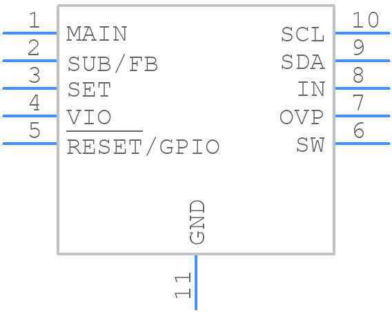 LM3509SDX/NOPB - Texas Instruments - PCB symbol