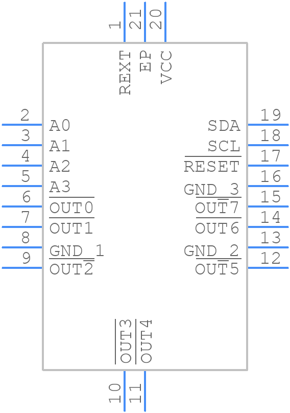 TLC59108IRGYR - Texas Instruments - PCB symbol