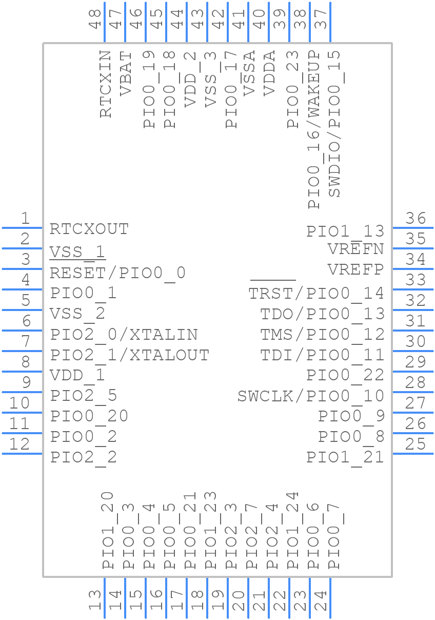 LPC11E67JBD48E - NXP - PCB symbol