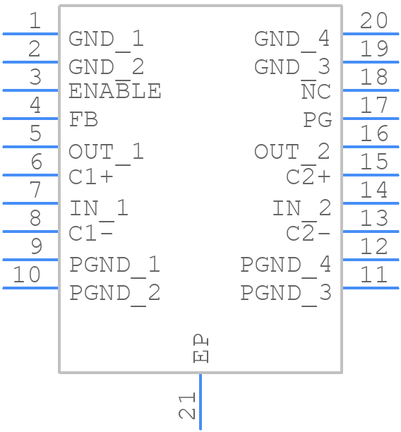 TPS60123PWP - Texas Instruments - PCB symbol