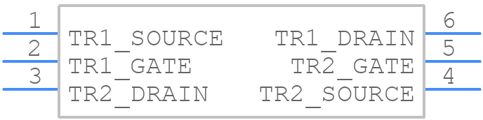 VT6K1T2CR - ROHM Semiconductor - PCB symbol