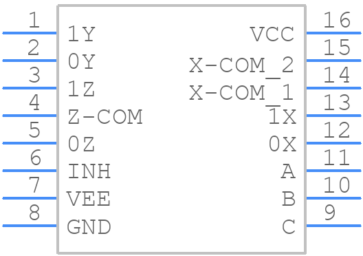 TC74HC4053AF(F) - Toshiba - PCB symbol