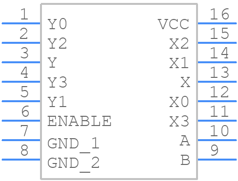 MAX4582LEEE+ - Analog Devices - PCB symbol