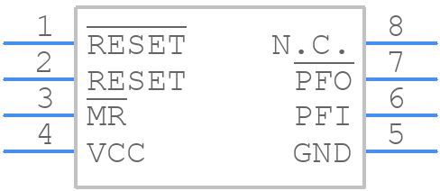 MAX708CUA+ - Analog Devices - PCB symbol