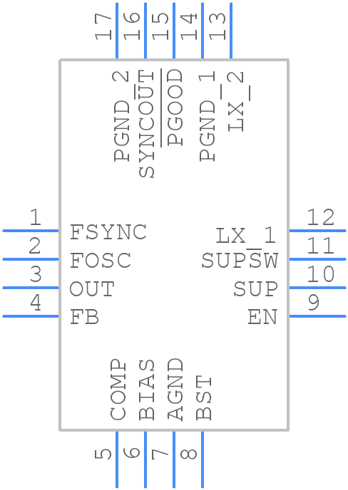 MAX16939ATERA/V+ - Analog Devices - PCB symbol