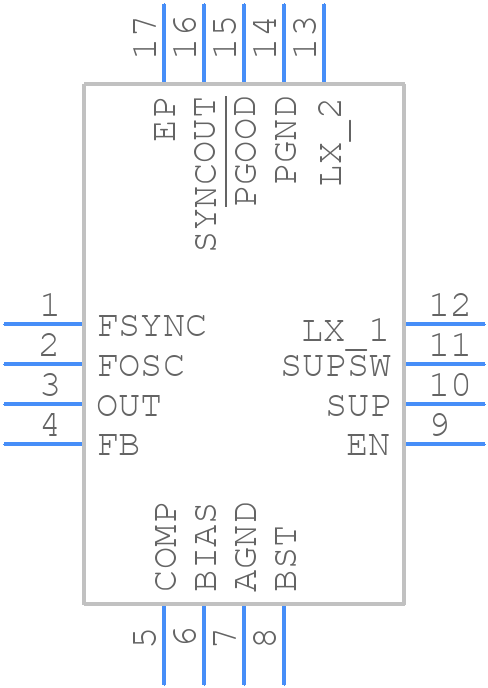 MAX17244ETESB+ - Analog Devices - PCB symbol