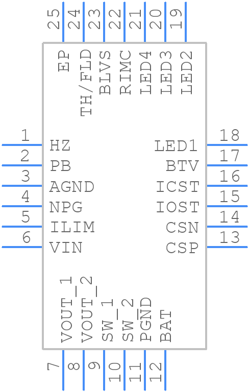 ACT2802CQL-T1028 - Active-Semi - PCB symbol