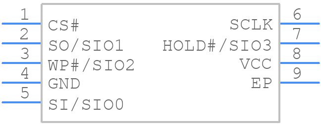 MX25R8035FZUIH1 - Macronix - PCB symbol