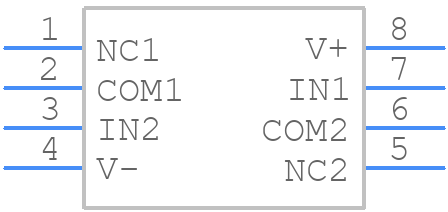 MAX321ESA+ - Analog Devices - PCB symbol