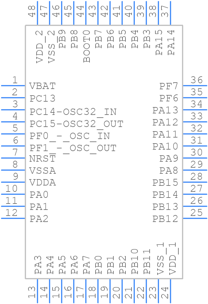 STM32F031C6T7TR - STMicroelectronics - PCB symbol