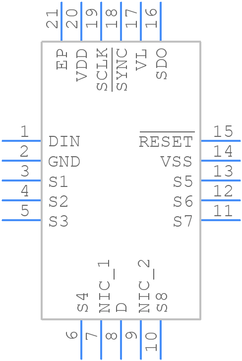 ADG1438BCPZ-REEL7 - Analog Devices - PCB symbol