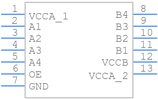 TXB0104QRUTRQ1 - Texas Instruments - PCB symbol