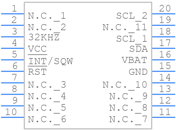 DS3232S#T&R - Analog Devices - PCB symbol