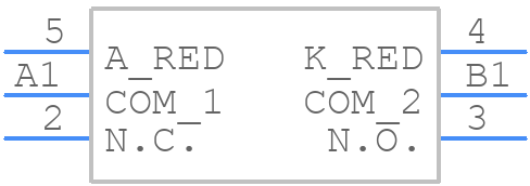 5501MBLKRED - E-Switch - PCB symbol