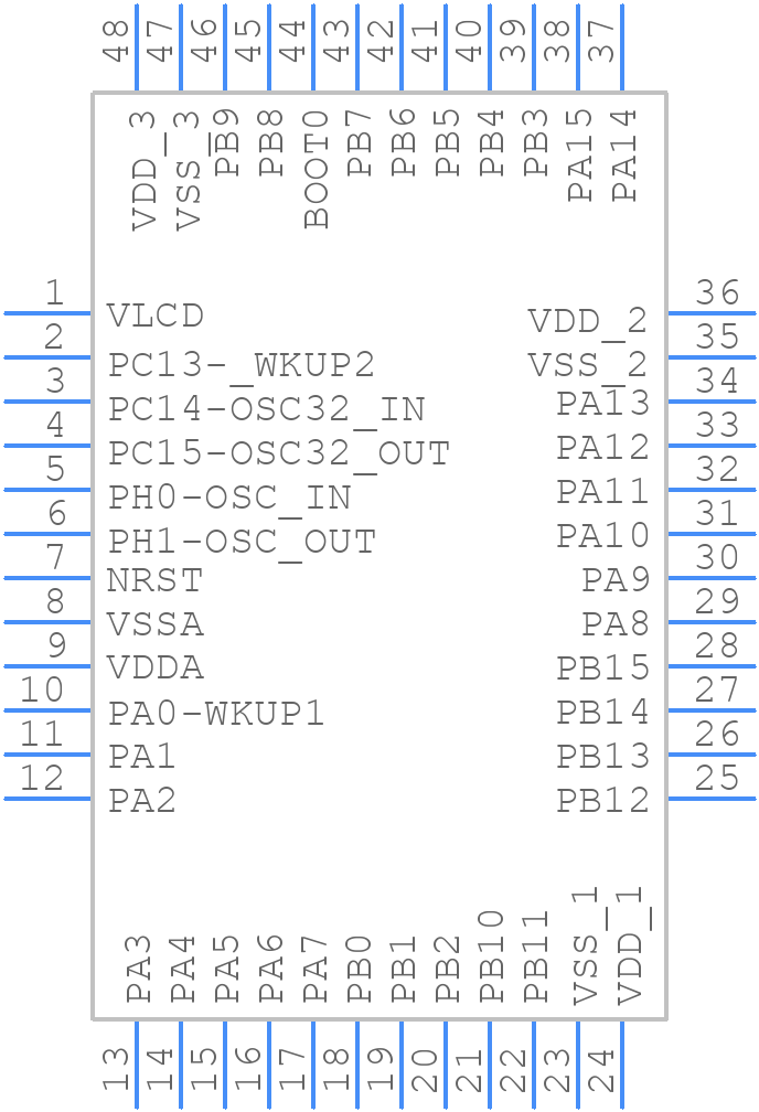 STM32L151C6T6TR - STMicroelectronics - PCB symbol