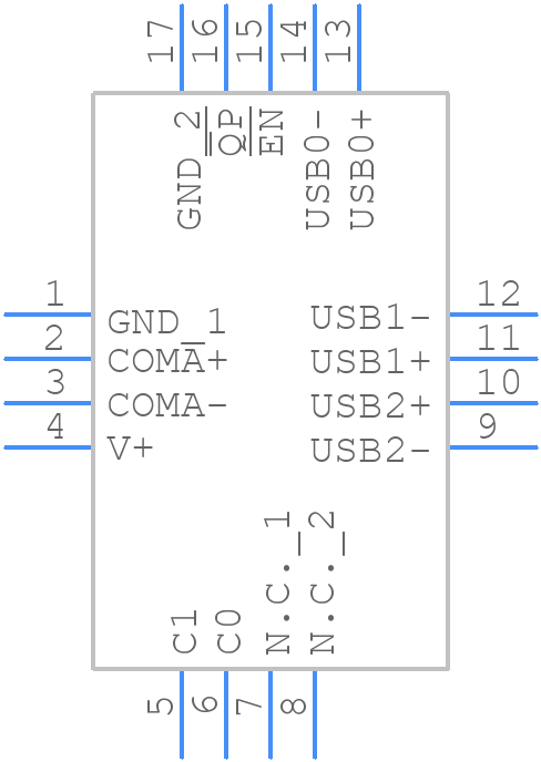 MAX4899EETE+ - Analog Devices - PCB symbol