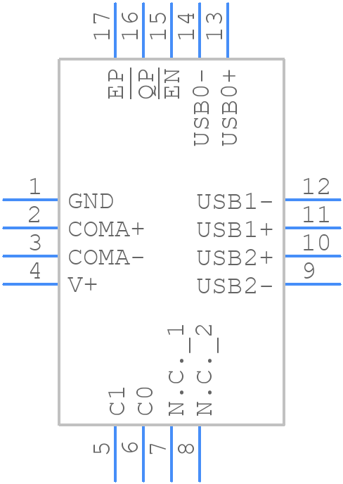 MAX4899EETE+T - Analog Devices - PCB symbol