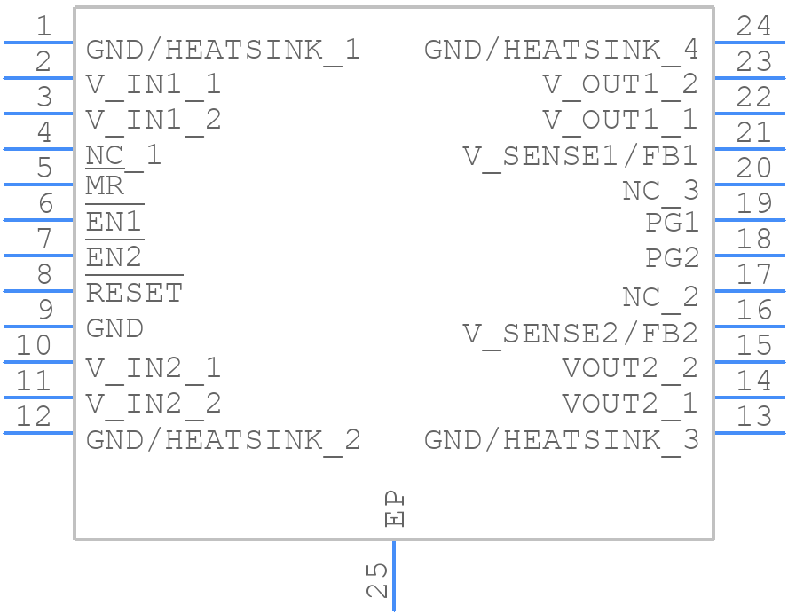 TPS70445PWPR - Texas Instruments - PCB symbol