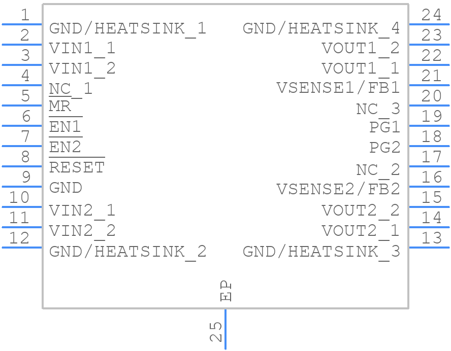 TPS70445PWPRG4 - Texas Instruments - PCB symbol