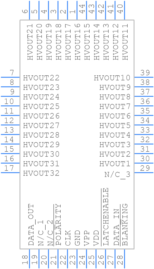 HV9808PJ-G - Microchip - PCB symbol
