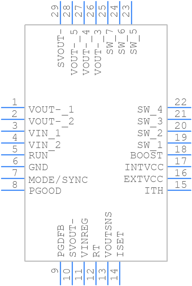 LTC7149IUFD#TRPBF - Analog Devices - PCB symbol