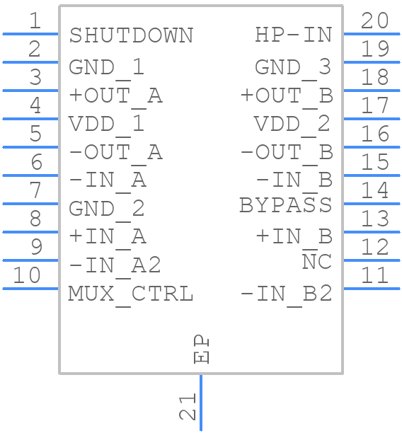 LM4873MTE/NOPB - Texas Instruments - PCB symbol