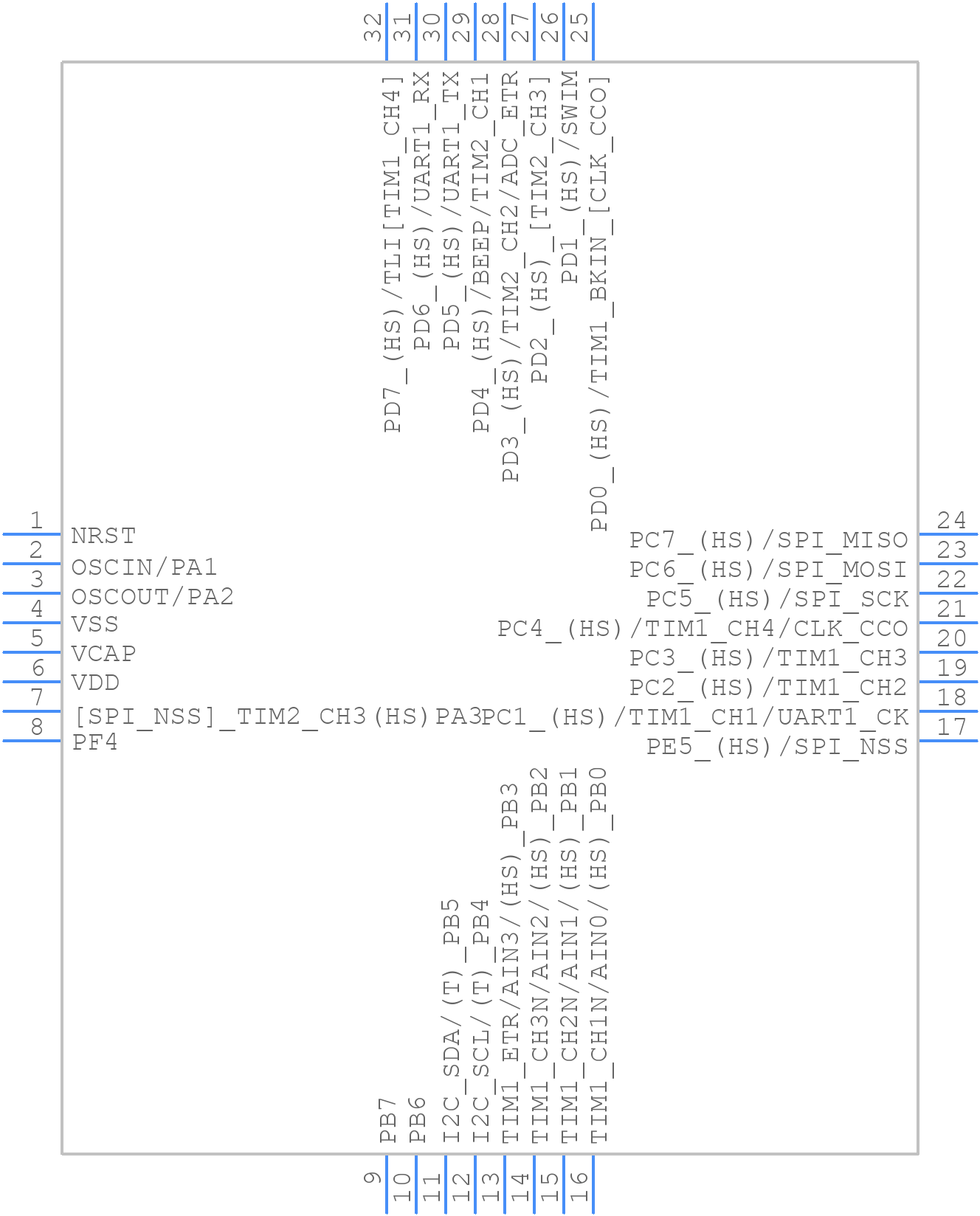 STM8S003K3T6CTR - STMicroelectronics - PCB symbol
