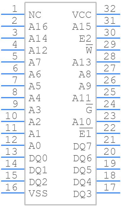 M68AF127BL70MC1U - STMicroelectronics - PCB symbol