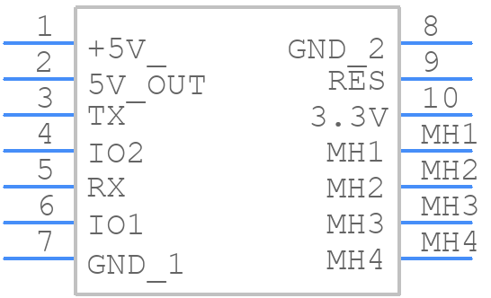 uLCD-144-G2 - 4D Systems - PCB symbol