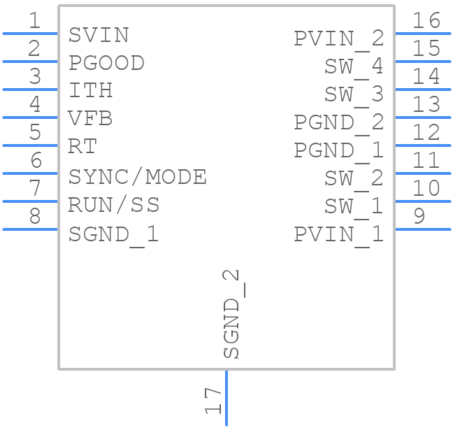 LTC3412IFE#PBF - Analog Devices - PCB symbol