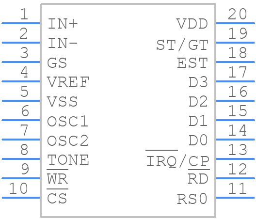 MT8888CSR1 - Microsemi Corporation - PCB symbol
