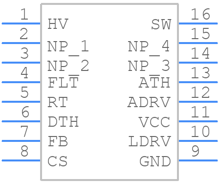 NCP1568S02DBR2G - onsemi - PCB symbol