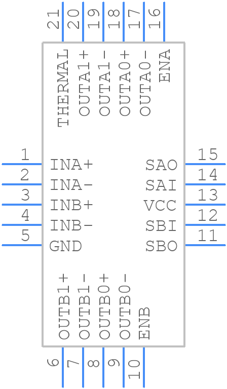 TS3DS10224RUKR - Texas Instruments - PCB symbol