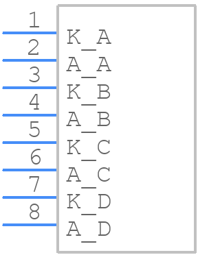HLMP-2450 - Avago Technologies - PCB symbol