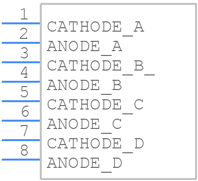 HLMP-2350 - Avago Technologies - PCB symbol