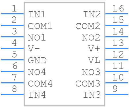 MAX4665ESE - Analog Devices - PCB symbol