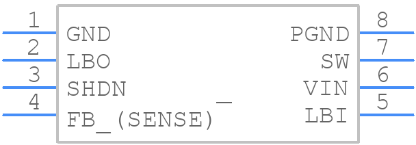 LT1303CN8-5#PBF - Analog Devices - PCB symbol