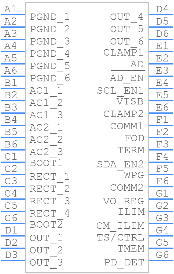 BQ51021YFPT - Texas Instruments - PCB symbol