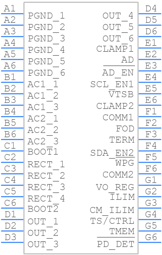 BQ51021YFPR - Texas Instruments - PCB symbol
