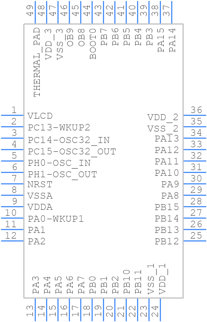 STM32L151CB06 - STMicroelectronics - PCB symbol