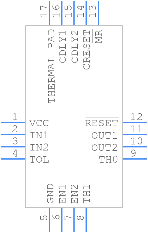 MAX16025TE+ - Analog Devices - PCB symbol