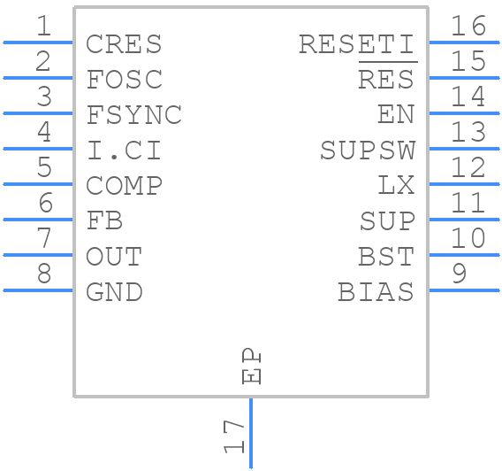 MAX16974AUE/V+ - Analog Devices - PCB symbol