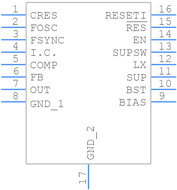 MAX16974AUE/V+T - Analog Devices - PCB symbol