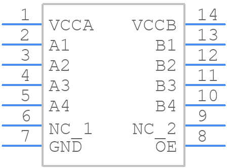 TXS0104EQPWRQ1 - Texas Instruments - PCB symbol