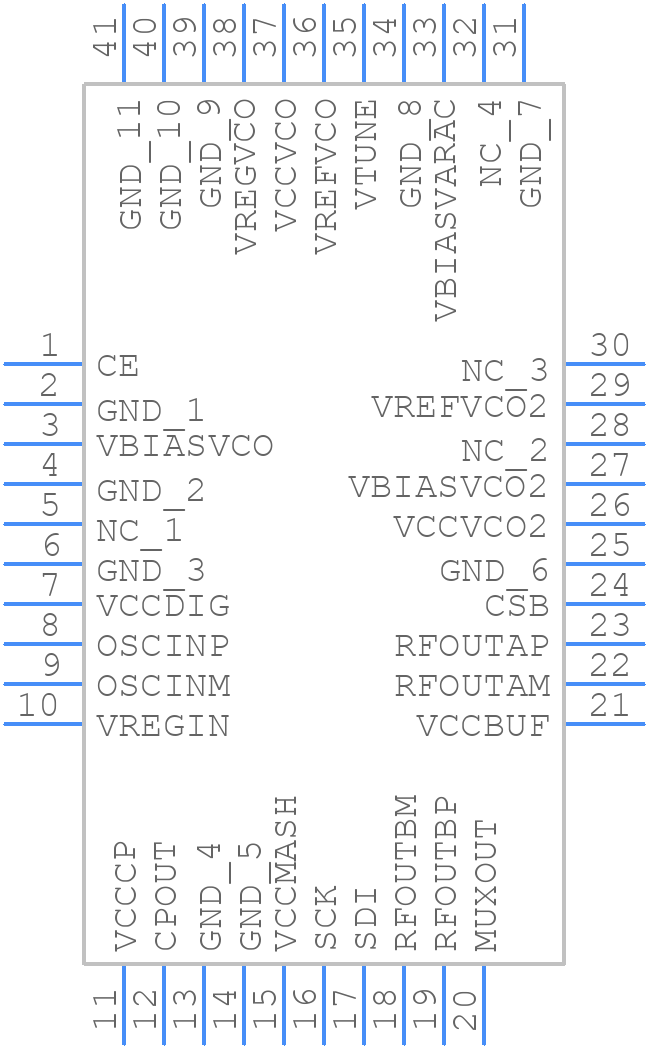 LMX2582RHAR - Texas Instruments - PCB symbol