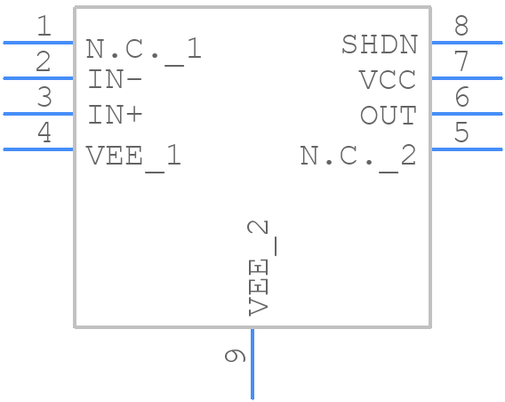 MAX9632ATA+T - Analog Devices - PCB symbol