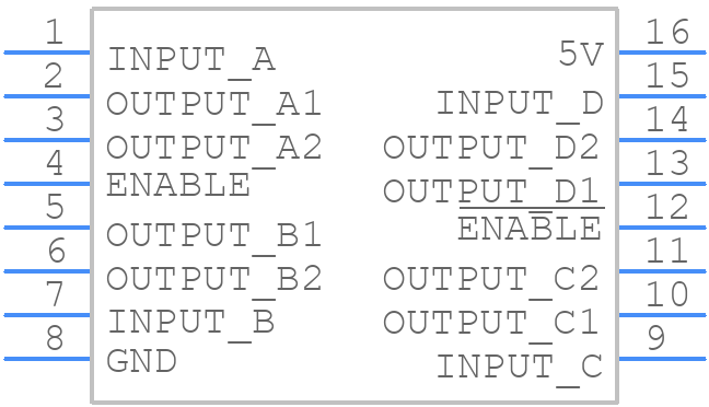 DS26LS31CN/NOPB - Texas Instruments - PCB symbol
