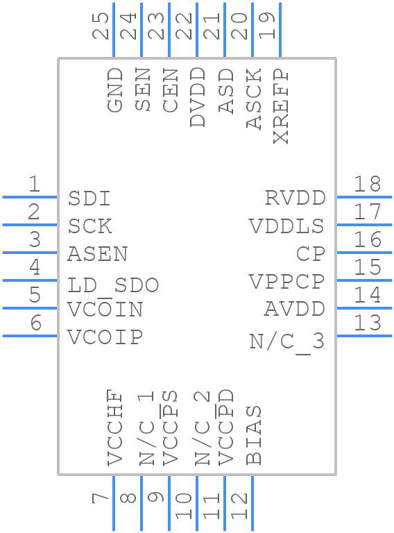 HMC704LP4ETR - Analog Devices - PCB symbol
