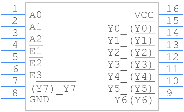 CD74HC138M96 - Texas Instruments - PCB symbol